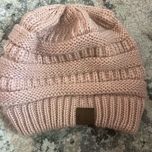 Pink C.C. Knit beanie